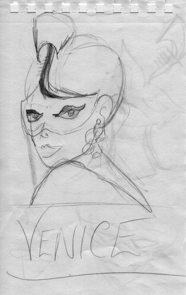 1st pencil sketch for Venice cover